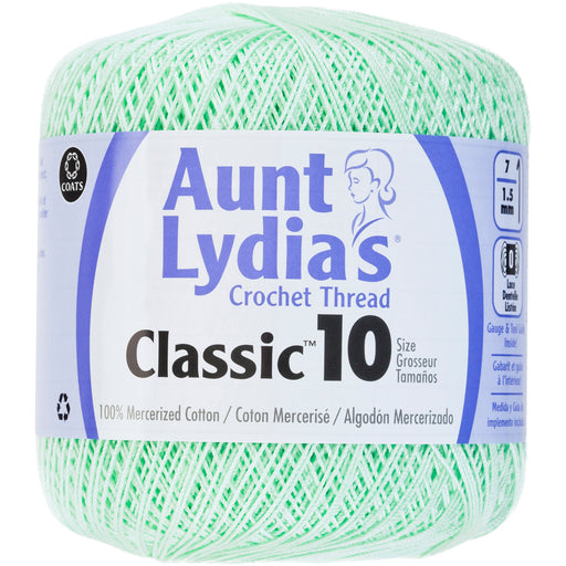 Aunt Lydia's Classic Crochet Thread Size 10-Mint Green