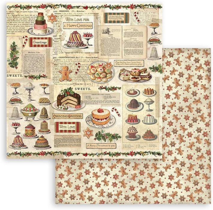Stamperia - DS-Paper Pack 8"x8" 10/Pkg - Classic Christmas