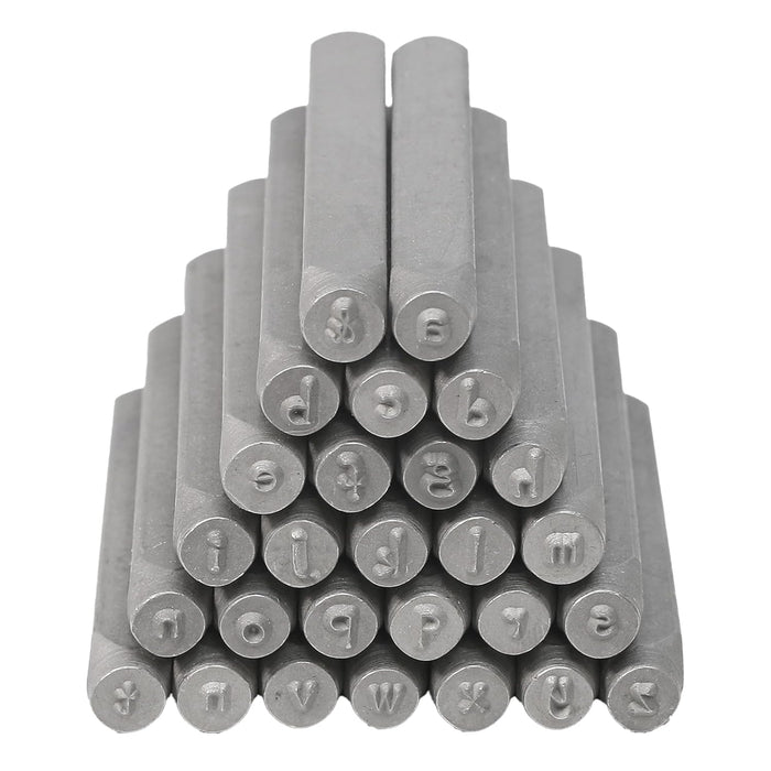 Beadsmith - Alphabet Punch Set W/Case 27/Pc - 3mm, Lowercase, Chalkboard