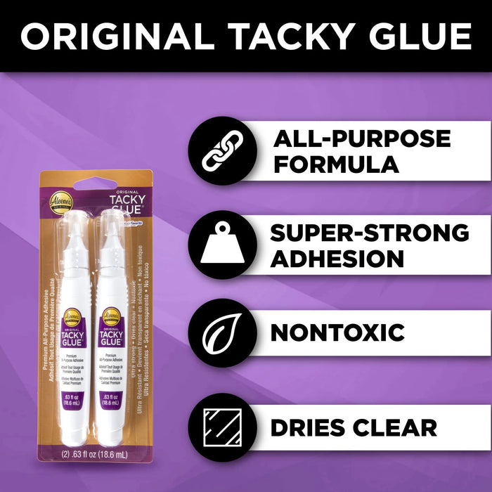 Aleene's - Fast Drying Original Tacky Glue Pens 2/Pkg-.63oz