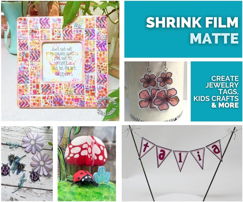 Grafix - Shrink Film 8.5"x11" 6/Pkg - Transparent Matte