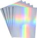 Holographic Iridescent Mirror Foil Board Reflective Sheets - 10 pack - Letter Size 8.5" x 11"