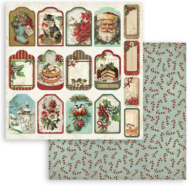 Stamperia - DS-Paper Pack 8"x8" 10/Pkg - Classic Christmas