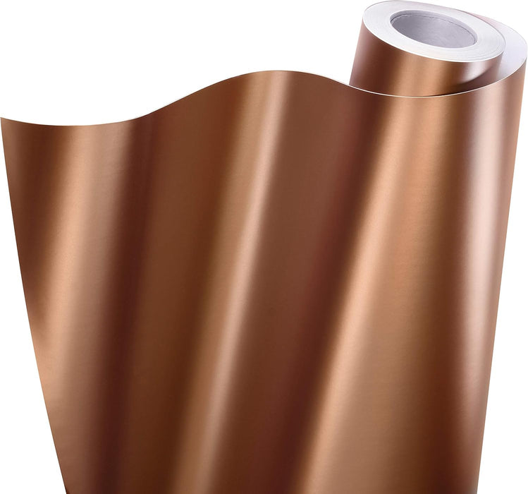 Grafitack Metallic Satin Chrome Copper Self Adhesive Vinyl 30cm X 1.2m