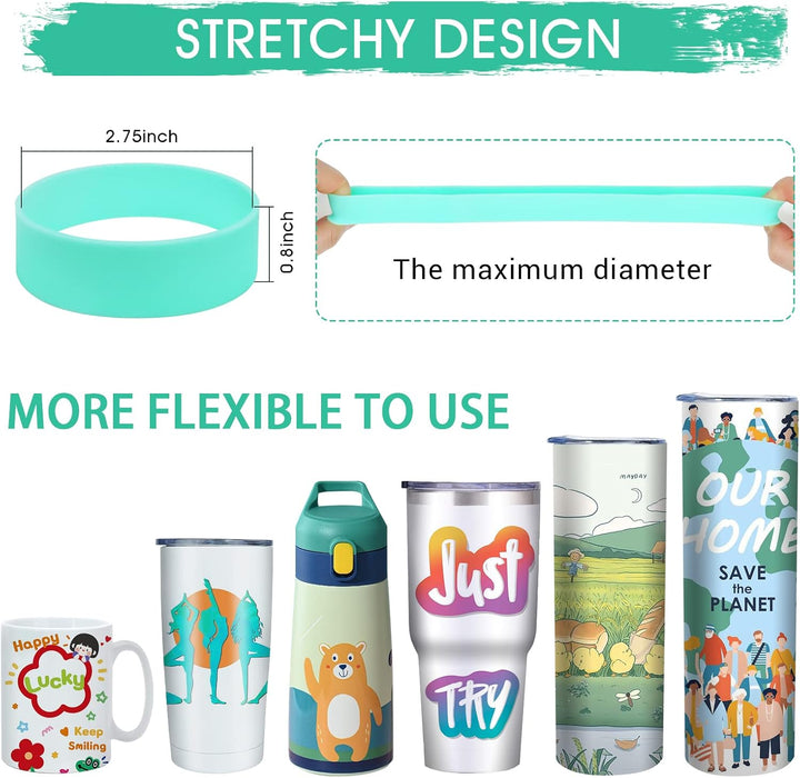 Silicone Sublimation Bands Kit for 20oz, 30oz Skinny Straight Tumblers