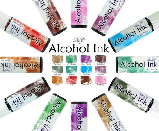 Shilpi - Alcohol Ink - 15ml - Pearl Green (Photo for Illustration only)