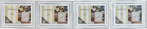 David Tutera Whitewash Frame - 3.5 x 5 inches - 4 Pieces