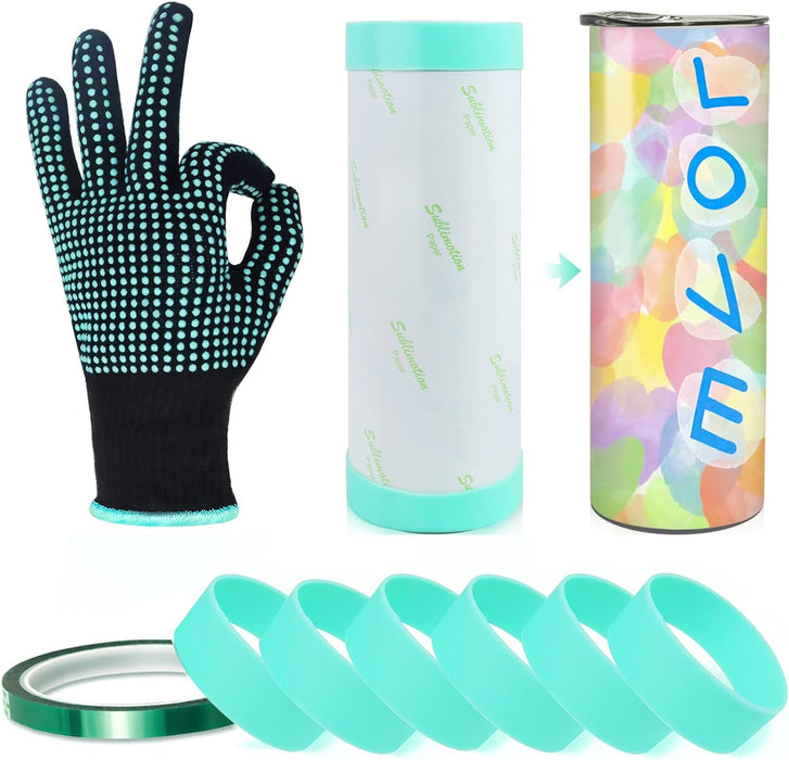 Silicone Sublimation Bands Kit for 20oz, 30oz Skinny Straight Tumblers