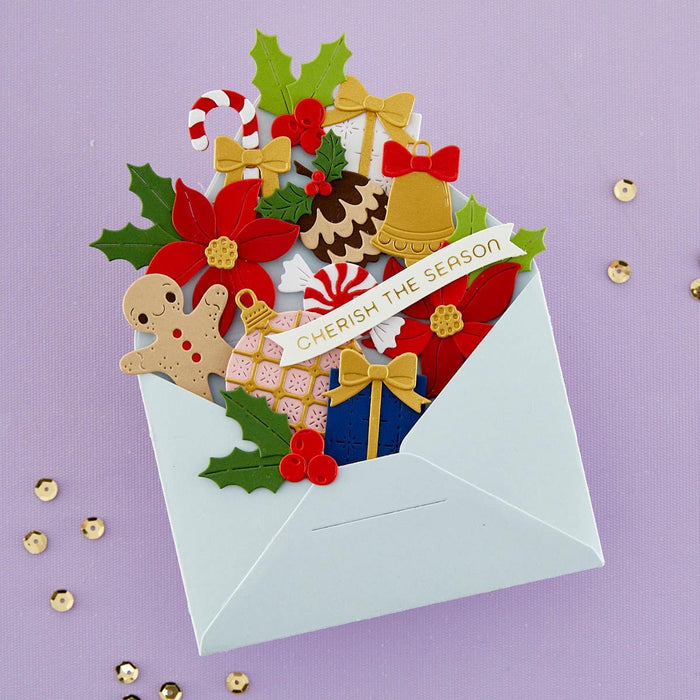 Spellbinders - Christmas Wonder Etched Dies - Envelope of Wonder Collection 26pk