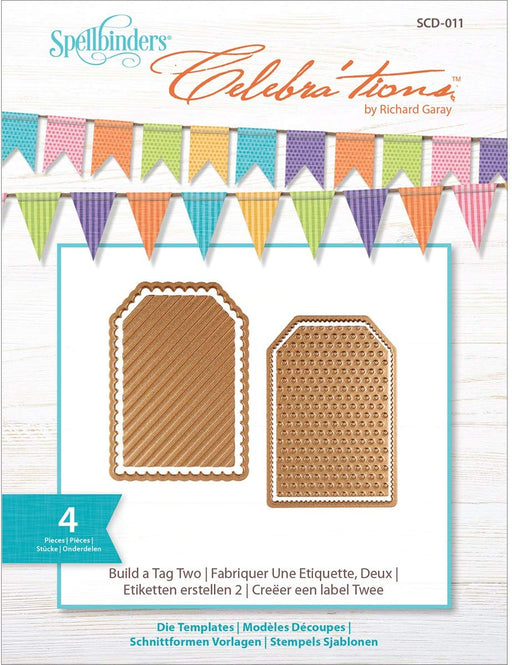 Spellbinders - Celebrations Build-a-Tag Two Etched/Wafer Thin Dies