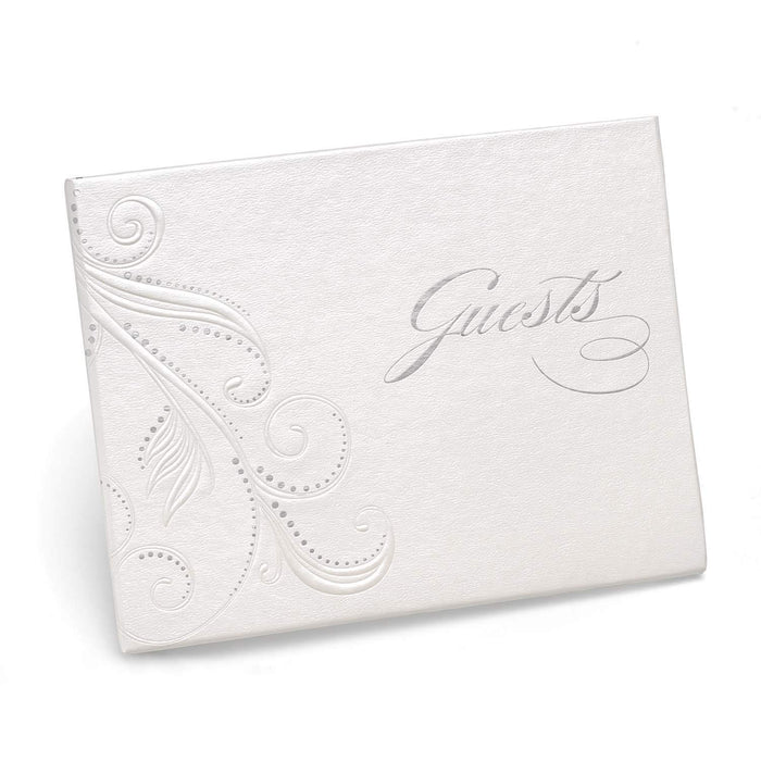 Hortense B. Hewitt - Guest Book - Pearl White Swirl Dots