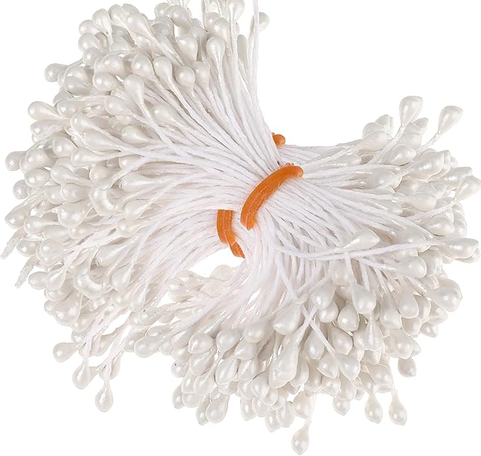 Doodles - Laplaz Flower Stamens Double Headed - White 50pcs