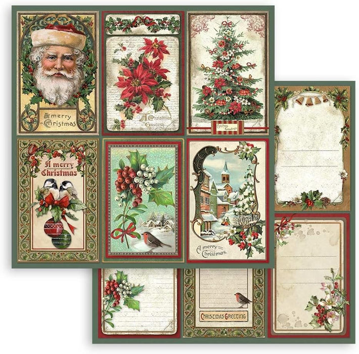 Stamperia - DS-Paper Pack 8"x8" 10/Pkg - Classic Christmas