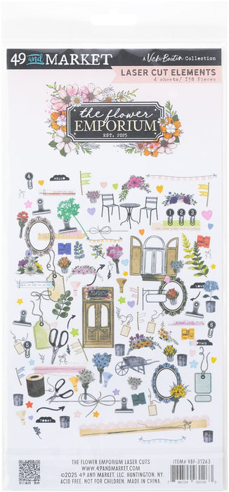 49 And Market Laser Cut Outs - Elements, The Flower Emporium