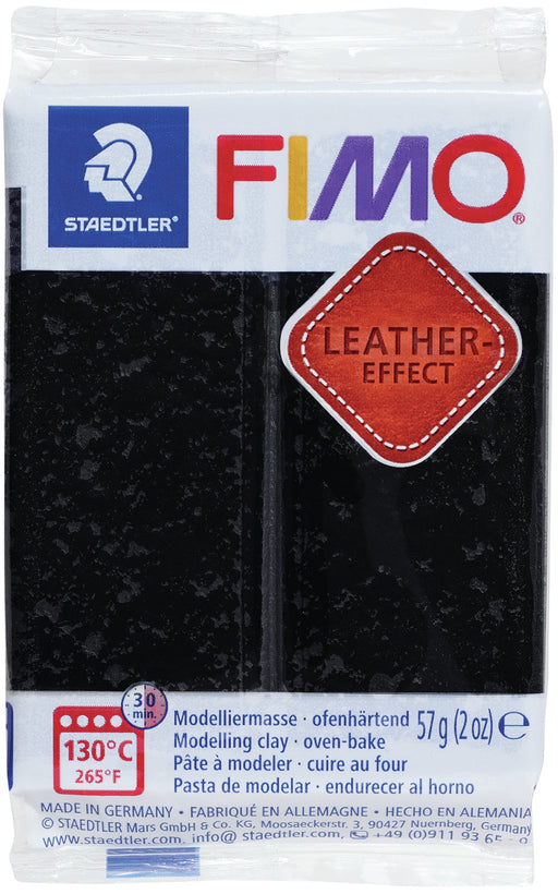 Fimo Leather Effect Polymer Clay 2oz-Black