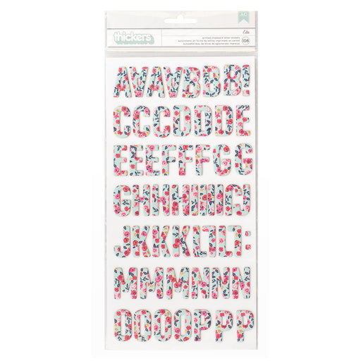 American Crafts - Thickers - Printed Chipboard Alphabet Stickers