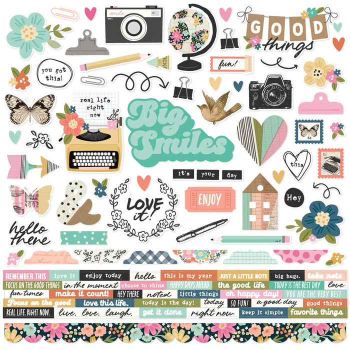 Simple Stories - Cardstock Stickers 12"x12" 99 Stickers