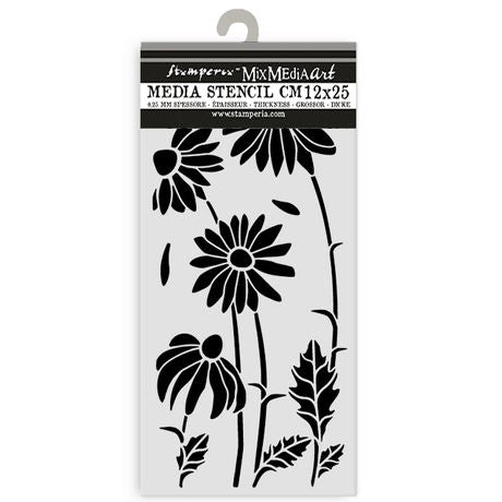 Stamperia Stencil 4.72"X9.84"-Daisy Art Daisies