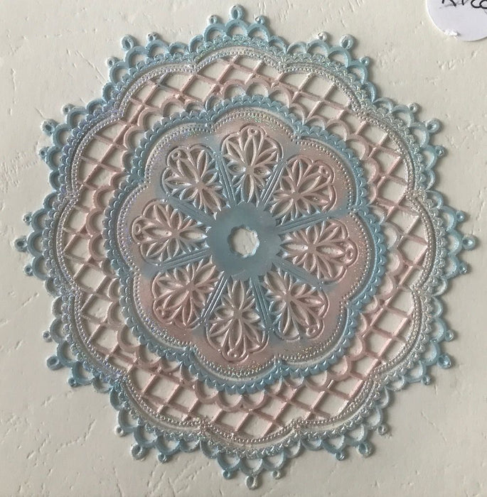 Van-Cha-Din - Mixed Media - 3D Decorative Lace Embellishment - Pastel Doily