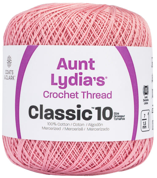 Aunt Lydia's Classic Crochet Thread Size 10-Soft Mauve