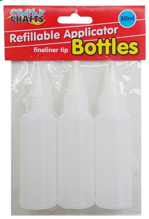 Crazy Crafts - Refillable Applicator Bottles - Fineliner Tip - 50ml