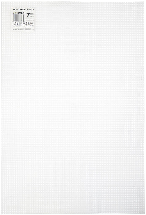 Zehrco-Giancola Plastic Canvas 7 Count 12"X18"-Clear