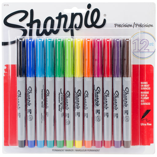 Sharpie Ultra Fine Point Permanent Markers 12/Pkg - Assorted Colors