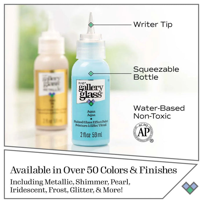 FolkArt Gallery Glass Paint 2oz- Amethyst