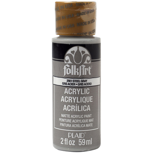 FolkArt Acrylic Paint 2oz-Steel Gray