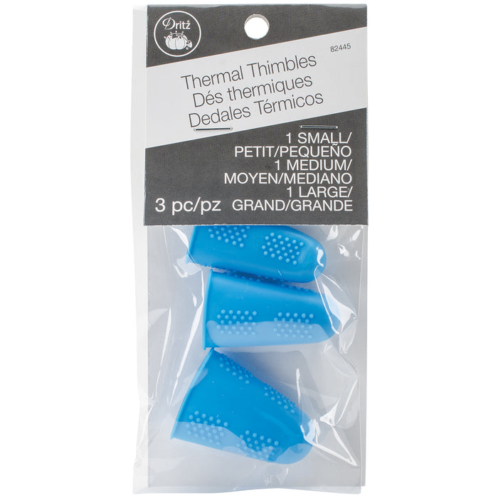 Dritz Clothing Care Thermal Thimbles 3/Pkg-Blue