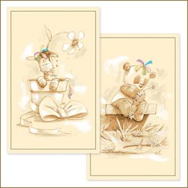 Katy Sue Designs - Charlie's Ark - Sepia Card Toppers - Plant Pot Pals