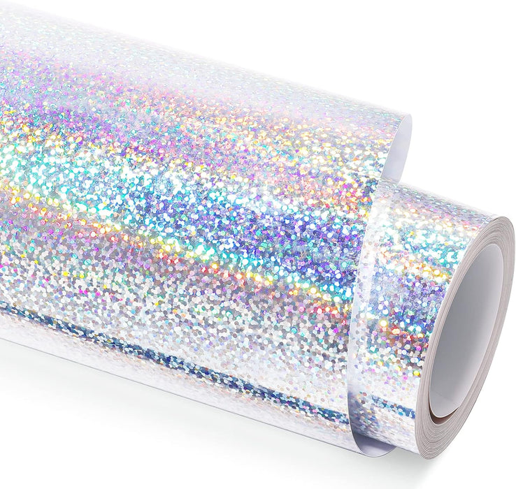Grafitack Holographic Silver Metal Flake Self Adhesive Vinyl 30cm X 1.2m