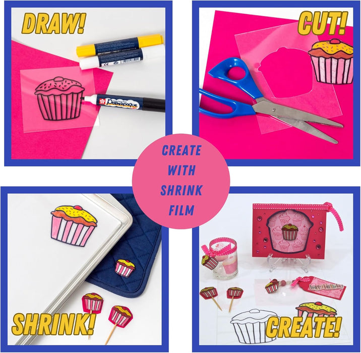 Grafix - Shrink Film 8.5"x11" 6/Pkg - Transparent Matte