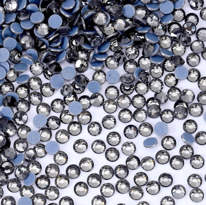 Doodles - Hot Fix Iron On Flat Black Crystals - Black Diamond (SS16)