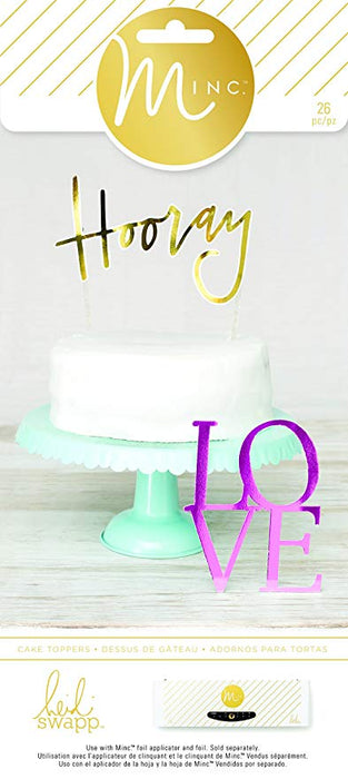 Heidi Swapp - Minc Cake Toppers - 4 Toppers