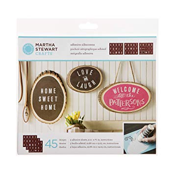 Martha Stewart Crafts - Adhesive Silkscreens - Striped Alphabet