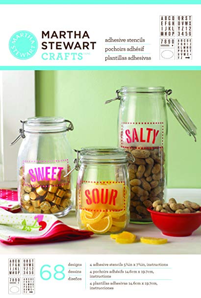 Martha Stewart Crafts - Adhesive Stencils - Condensed Sans Alphabet