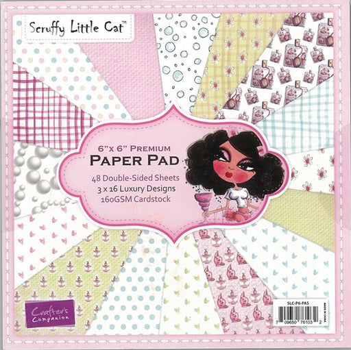 Crafter's Companion - 6" x 6" DS-Paper Pack - Scruffy Little Cat - Pastel