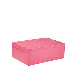 Creative Swirl Storage Box Pink - Large Foolscap