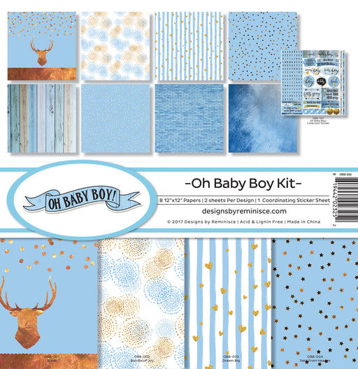 Reminisce Collection Kit 12"X12"-Oh Baby Boy