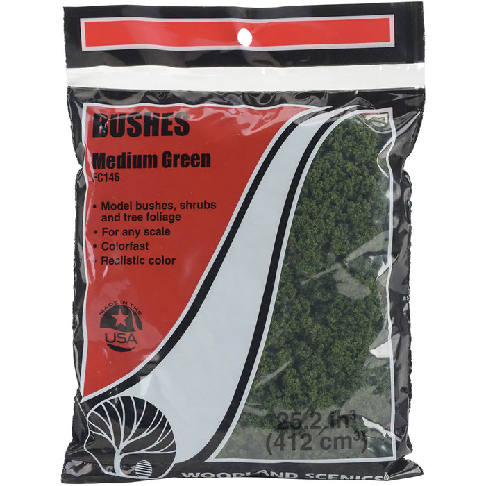 Woodland Scenics Bushes 18 To 25.2 Cubic Inches-Medium Green