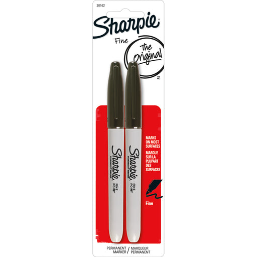 Sharpie Fine Point Permanent Markers 2/Pkg-Black