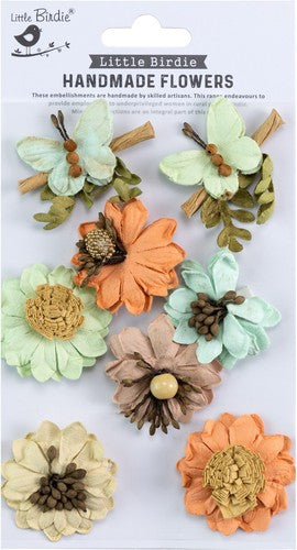 Little Birdie - Arcadia Paper Flowers 8/Pkg - Woodland Stories