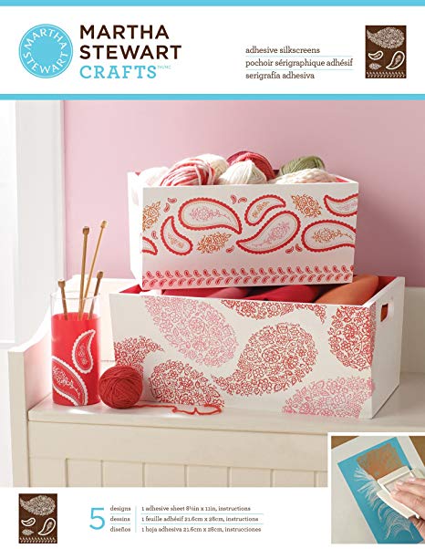 Martha Stewart Crafts - Adhesive Silkscreens - Floral Paisley