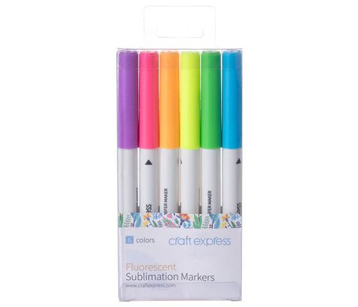 Craft Express Joy Sublimation Markers 6/Pkg-Fluorescent