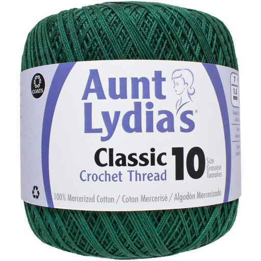 Aunt Lydia's Classic Crochet Thread Size 10-Forest Green