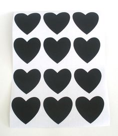 Crazy Crafts - Chalkboard Heart Stickers - Large