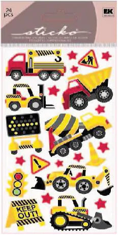 Sticko Dimensional Stickers-Construction Zone