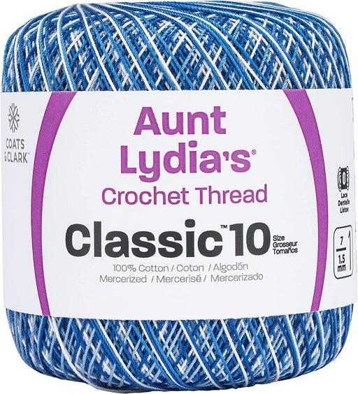 Aunt Lydia's Classic Crochet Thread Size 10-Shades Of Blue