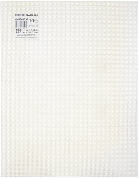 Zehrco-Giancola Plastic Canvas 10 Count 10.5"X13.5"-White